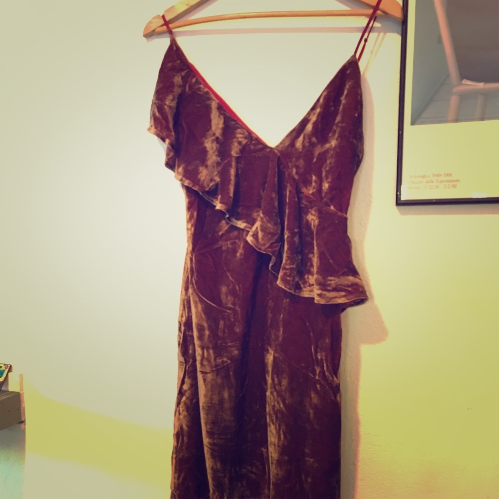 Cha cha crushed velvet dress
